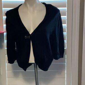 Chaps Black Women's Cardigan Sweater